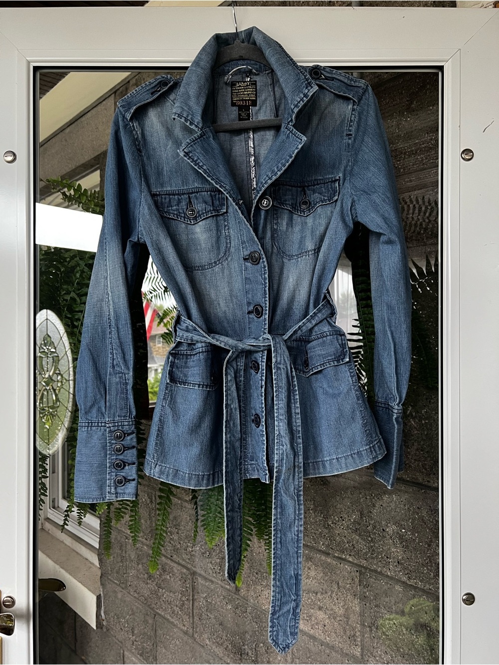Lucky Brand Light Blue Denim Utility Jacket
